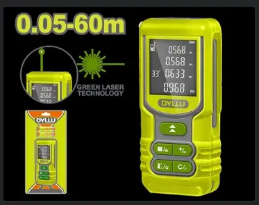 [22836] MEDIDOR DE DISTANCIA LASER 60M LUZ VERDE DYLLU (DTDL1526)