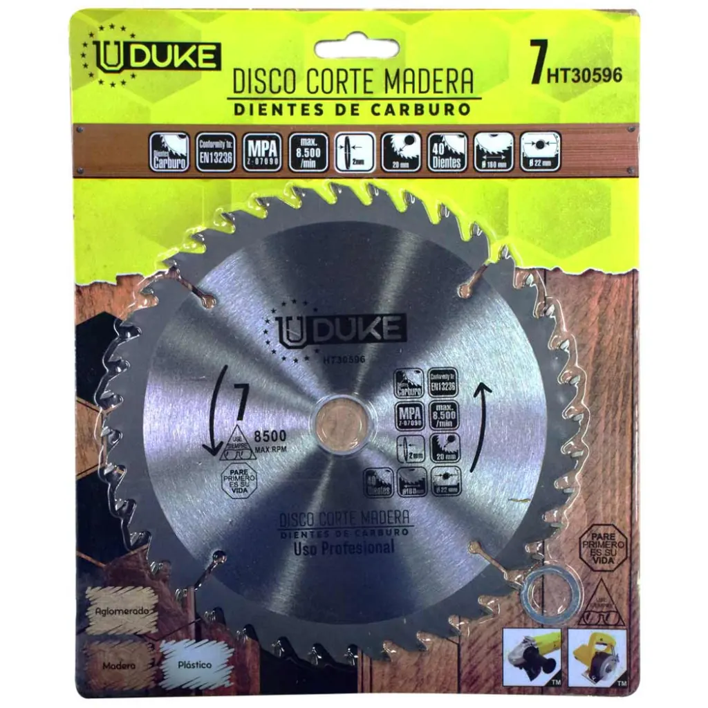 DISCO MADERA UDUKE PROFESIONAL (7X40) DMD740 (HT30596)