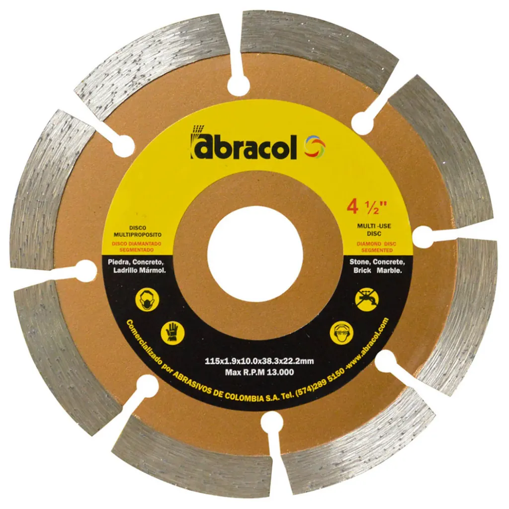 DISCO DIAMANTADO SEGMENTADO ABRACOL 4 1/2 (CLAVE 5502) (SEDIDCH00048)