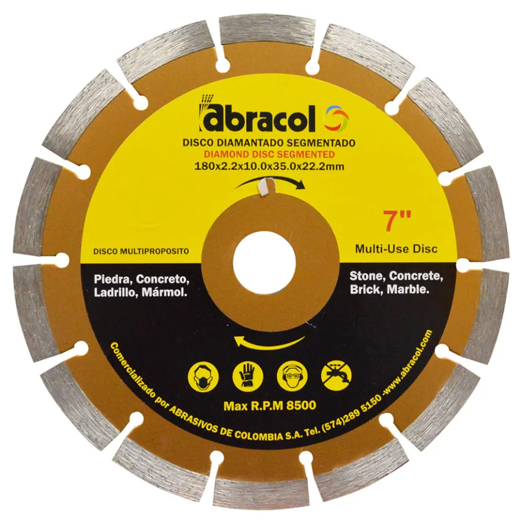 DISCO DIAMANTADO SEGMENTADO ABRACOL 7 (CLAVE 5504) (SEDIDCH00050)