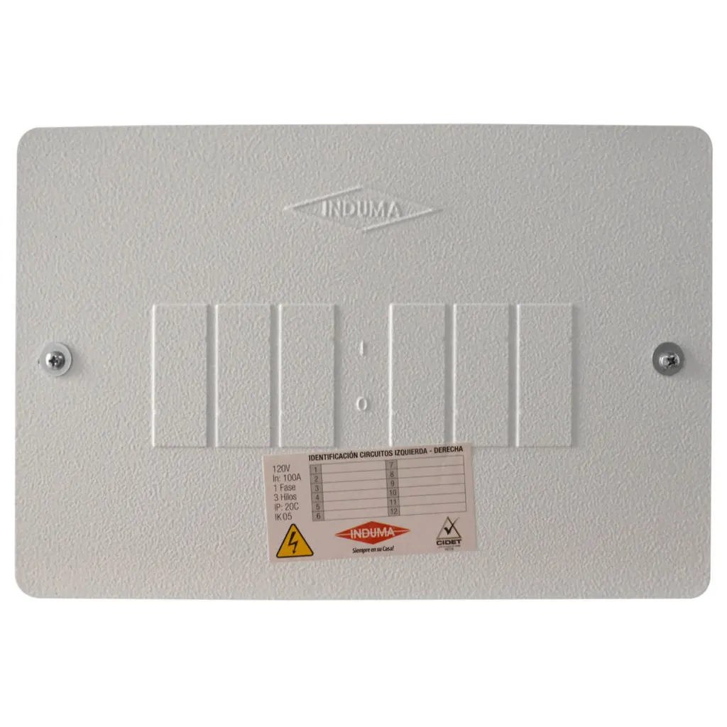 CAJA BREAKER METALICA 6 CIRCUITOS CERTIFICADA INDUMA (T7901-004)