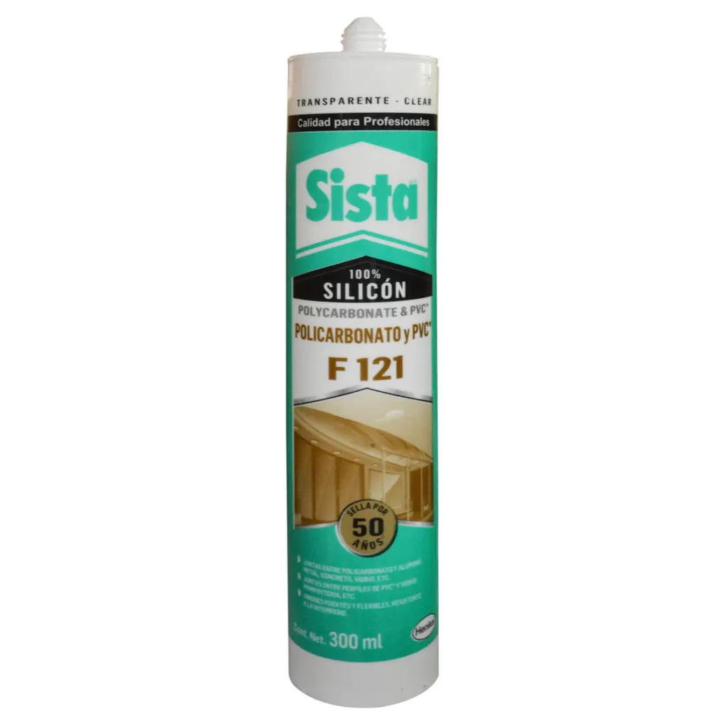SILICONA TUBO SISTA POLICARBONATO Y PVC TRASPARENTE 300 ML(F121) (1916539)