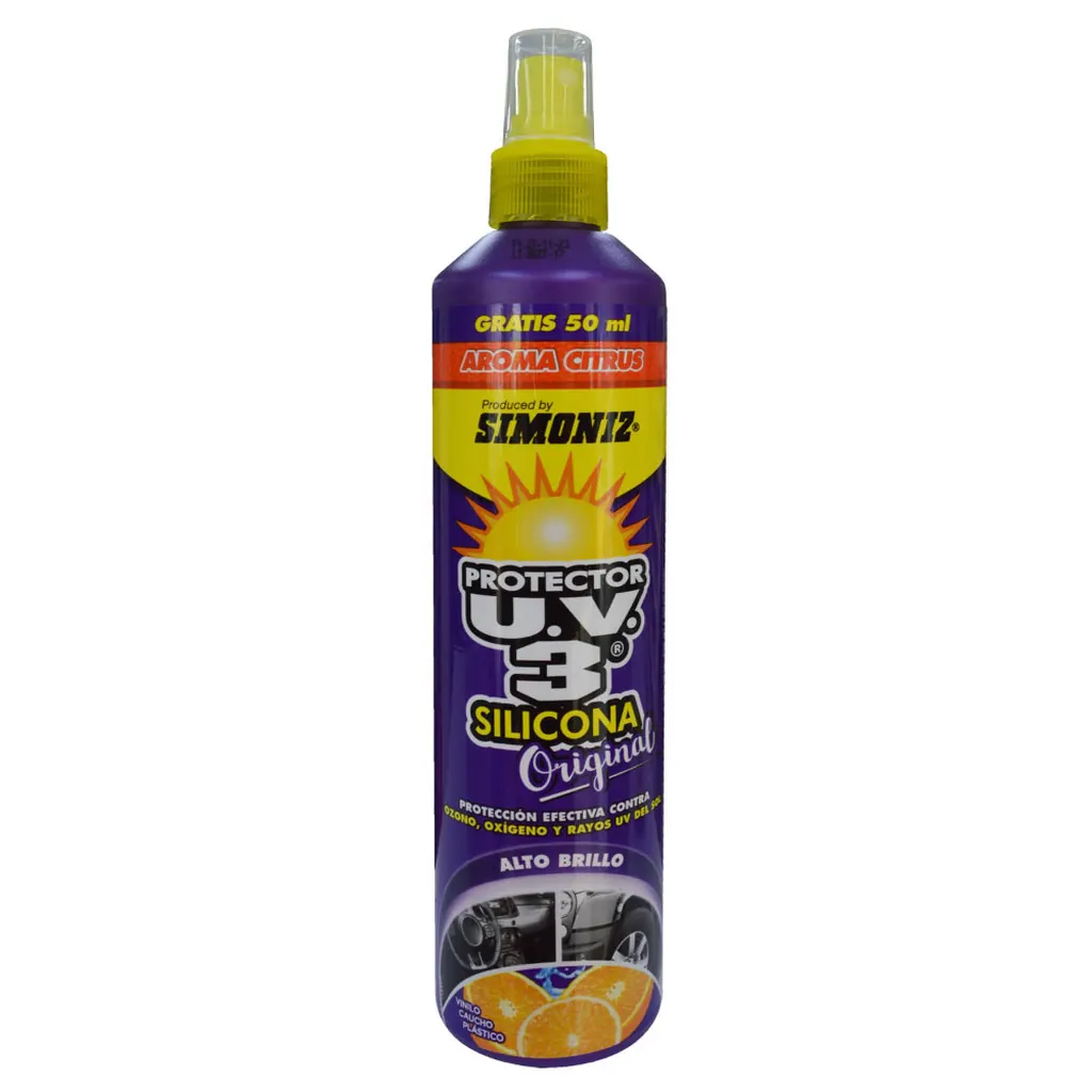 SILICONA PROTECTOR U.V.3 AEROSOL SIMONIZ OLOR CITRUS 300ML (3027CT)(103262)