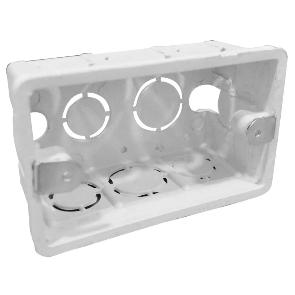 CAJA PLASTICA 2X4 BLANCA INDUMA CERTIFICADA CON INSERTO METALICO(T7501-006)