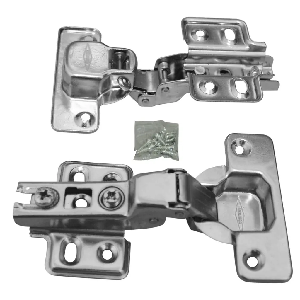 BISAGRA COCINA PARCHE CROMADA SEMI CURVA INDUMA C.20 (PAR) (TC003-003)(TC302-0004)
