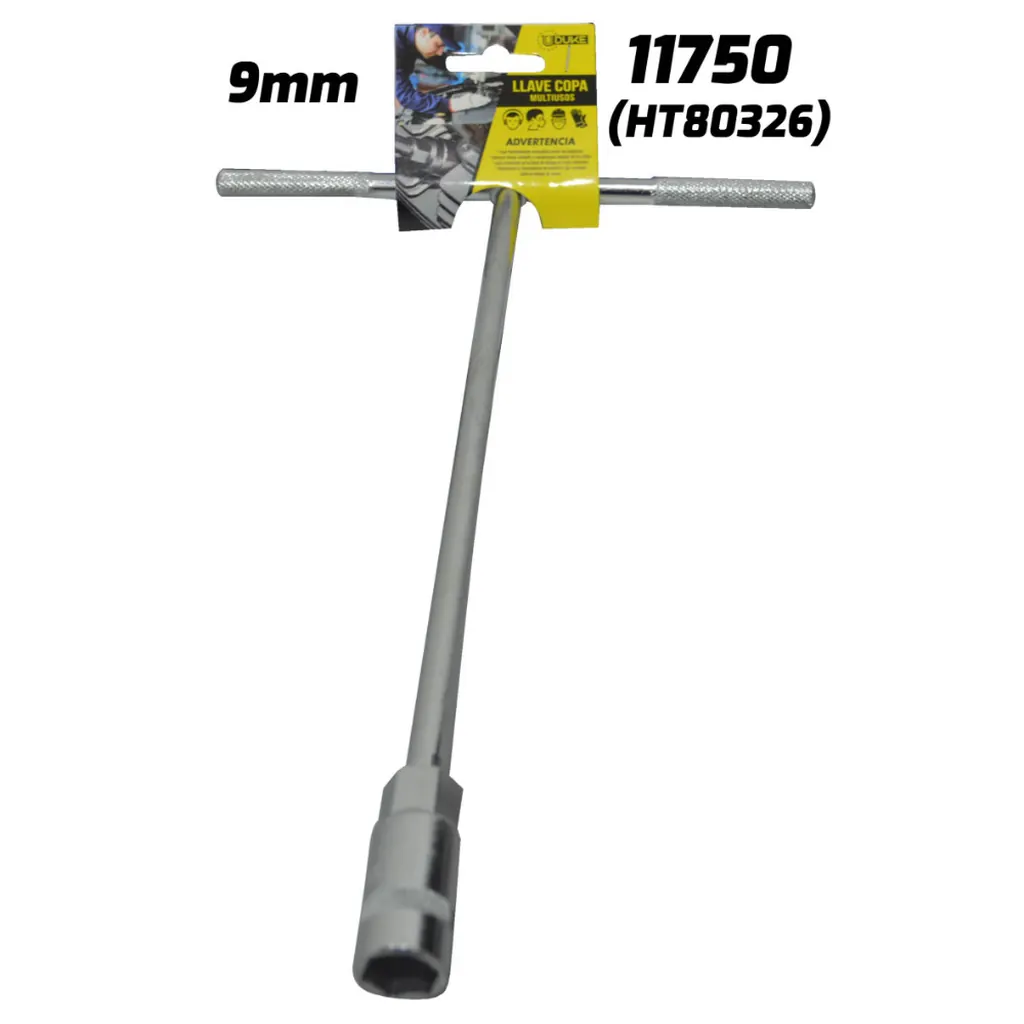 LLAVE COPA EN T CON CUADRANTE UDUKE 9 MM (HT80326)