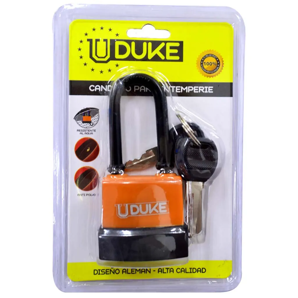 CANDADO INTEMPERIE ARCO LARGO 45 MM NEGRO UDUKE (HT90180)