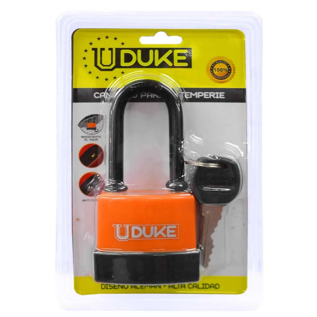 CANDADO INTEMPERIE ARCO LARGO 55 MM NEGRO UDUKE (HT90181)
