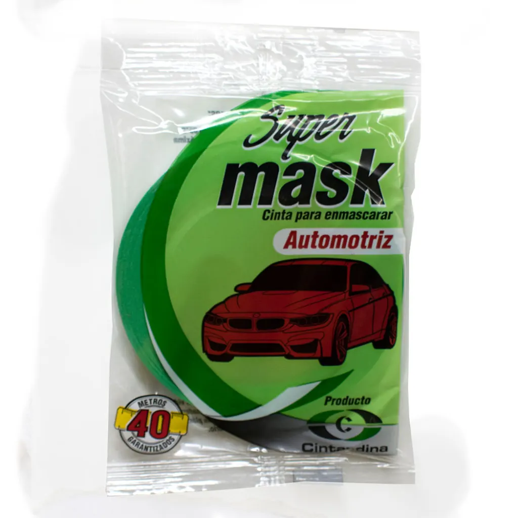 CINTA ENMASCARAR AUTOMOTRIZ VERDE CINTANDINA 1/2 (CE-104)12MMX40MTS