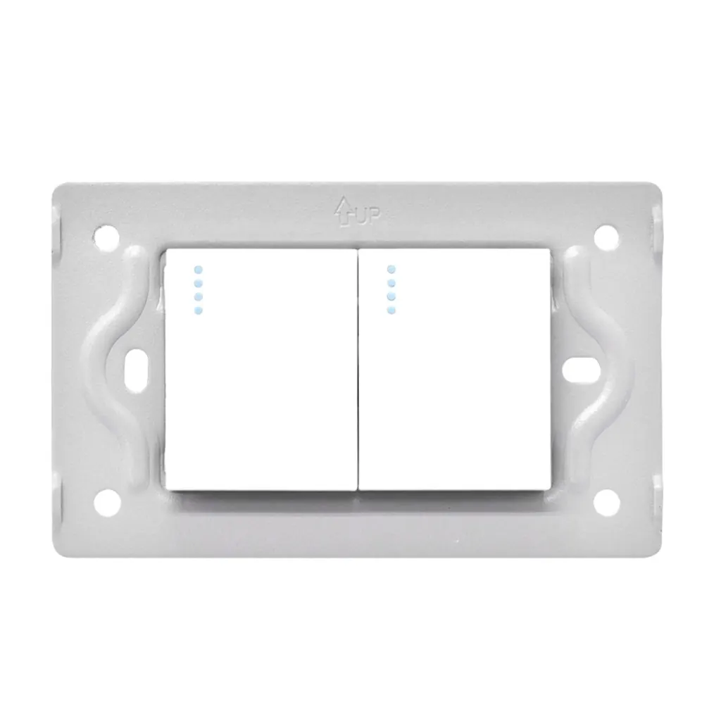 SWICHE DOBLE LUXOR BLANCA INTERCAMBIABLE SIN TAPA DUKE ENERGY (V9-007)