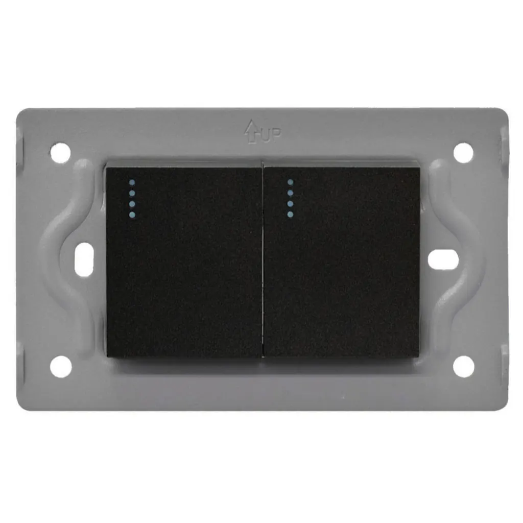 SWICHE DOBLE LUXOR NEGRA INTERCAMBIABLE SIN TAPA DUKE ENERGY (V17-007)