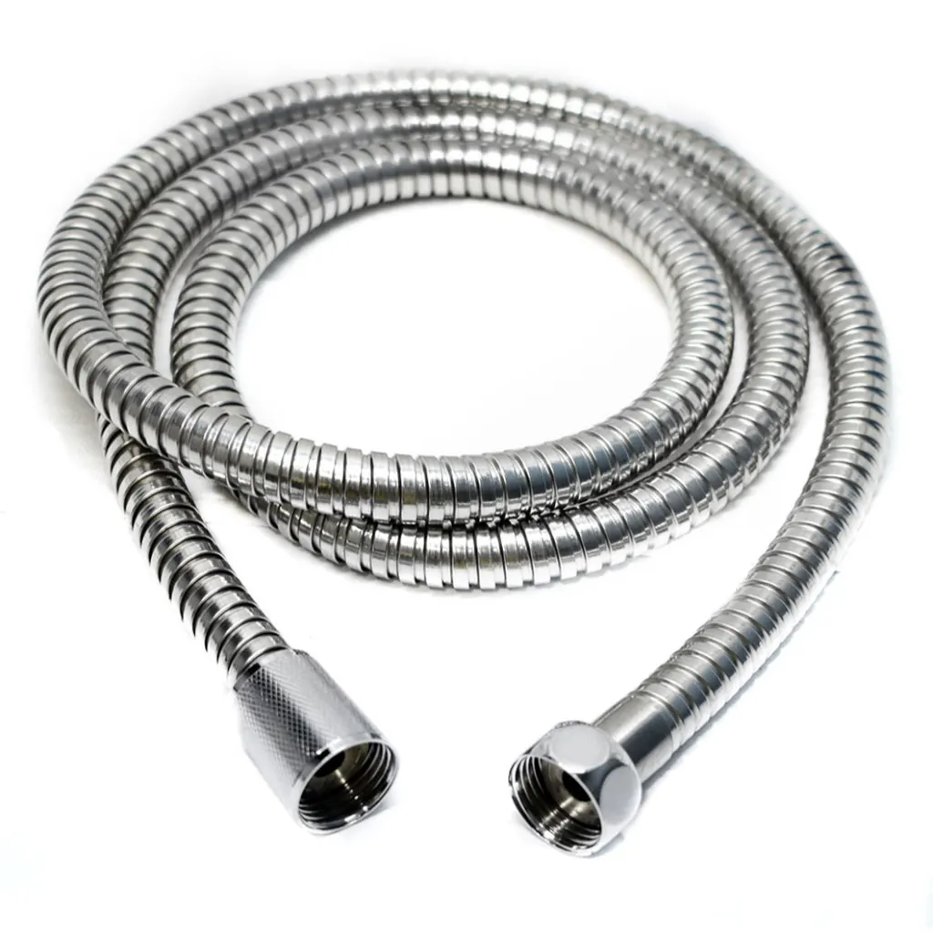 MANGUERA CROMADA FLEXIBLE PARA DUCHA TELEFONO 1.5M (HT1220)