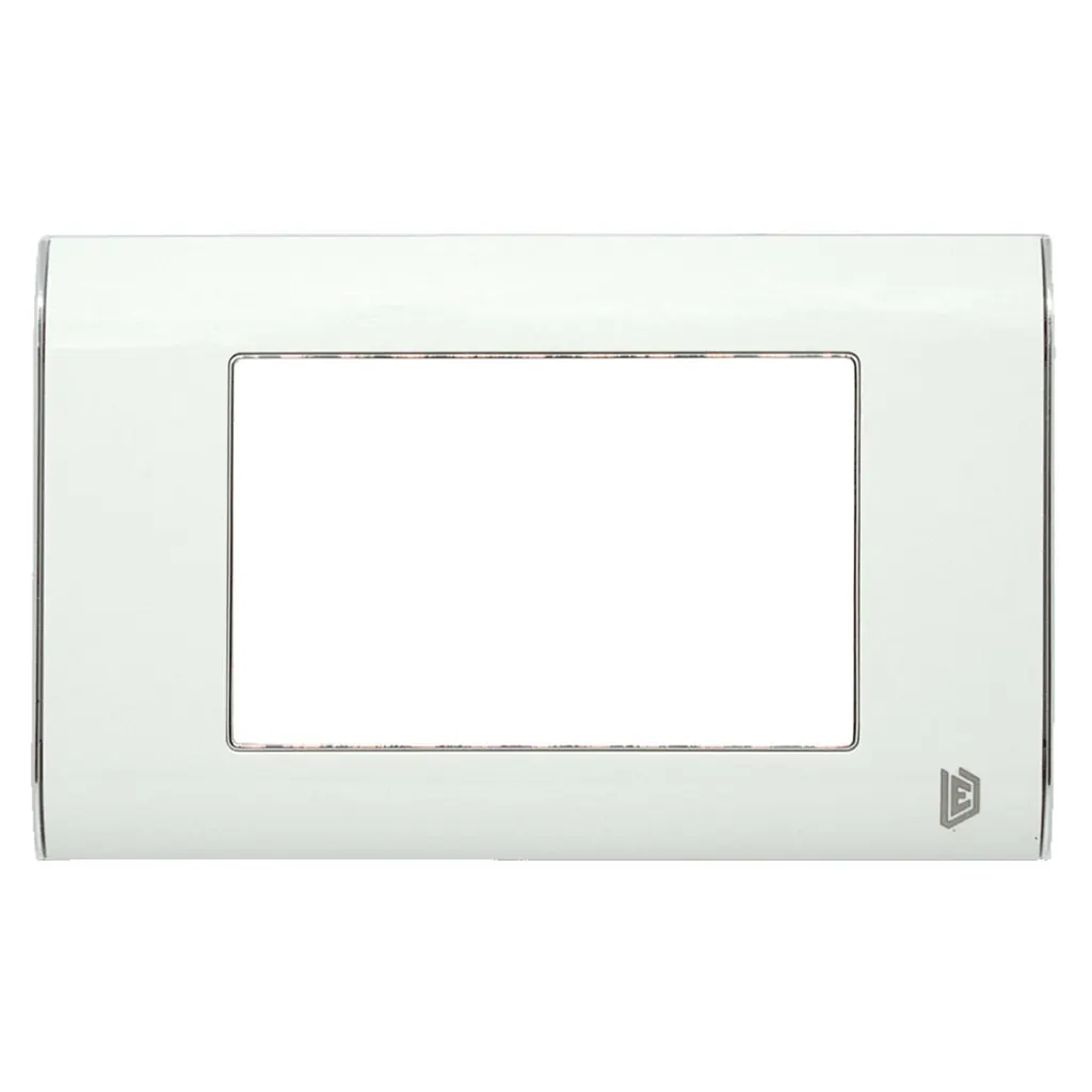 TAPA LUXOR BLANCA Y BORDE CROMADO DUKE ENERGY (V18-02BC)