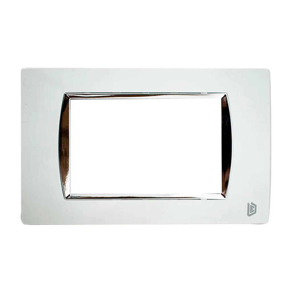 TAPA LUXOR BLANCA BORDE INTERNO CROMADO DUKE ENERGY (V19-012B)