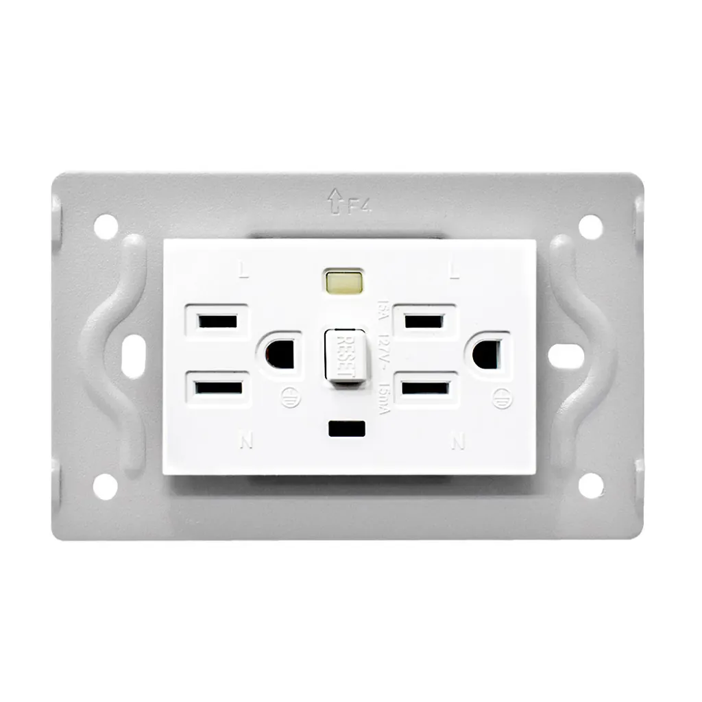 TOMA DOBLE GFCI LUXOR BLANCO DUKE ENERGY (15A-127V) (V9-020)