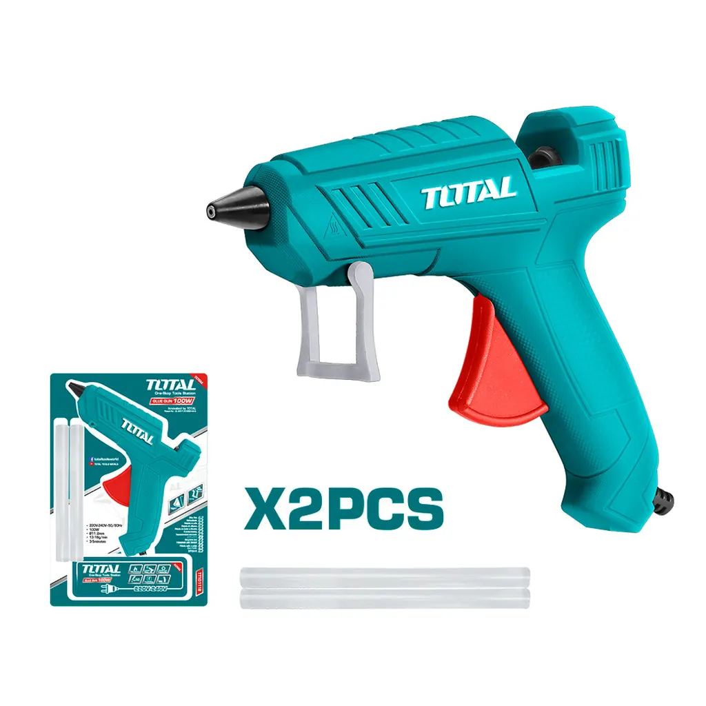 PISTOLA SILICONA 100W 120V TOTAL (UTT101116) (BARRA GRUESA)