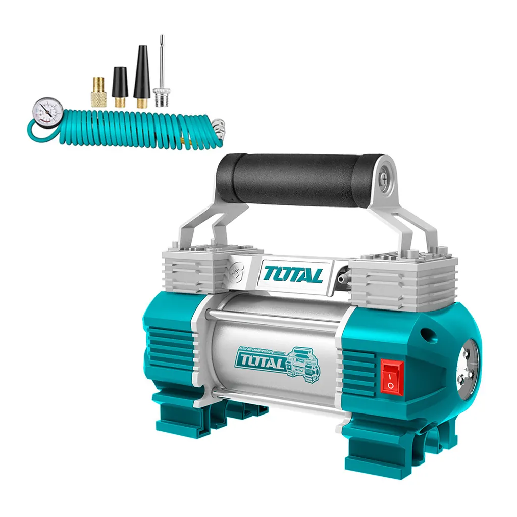 COMPRESOR MINI 12V-13,5V 120PSI PARA CARRO TOTAL (TTAC2506)
