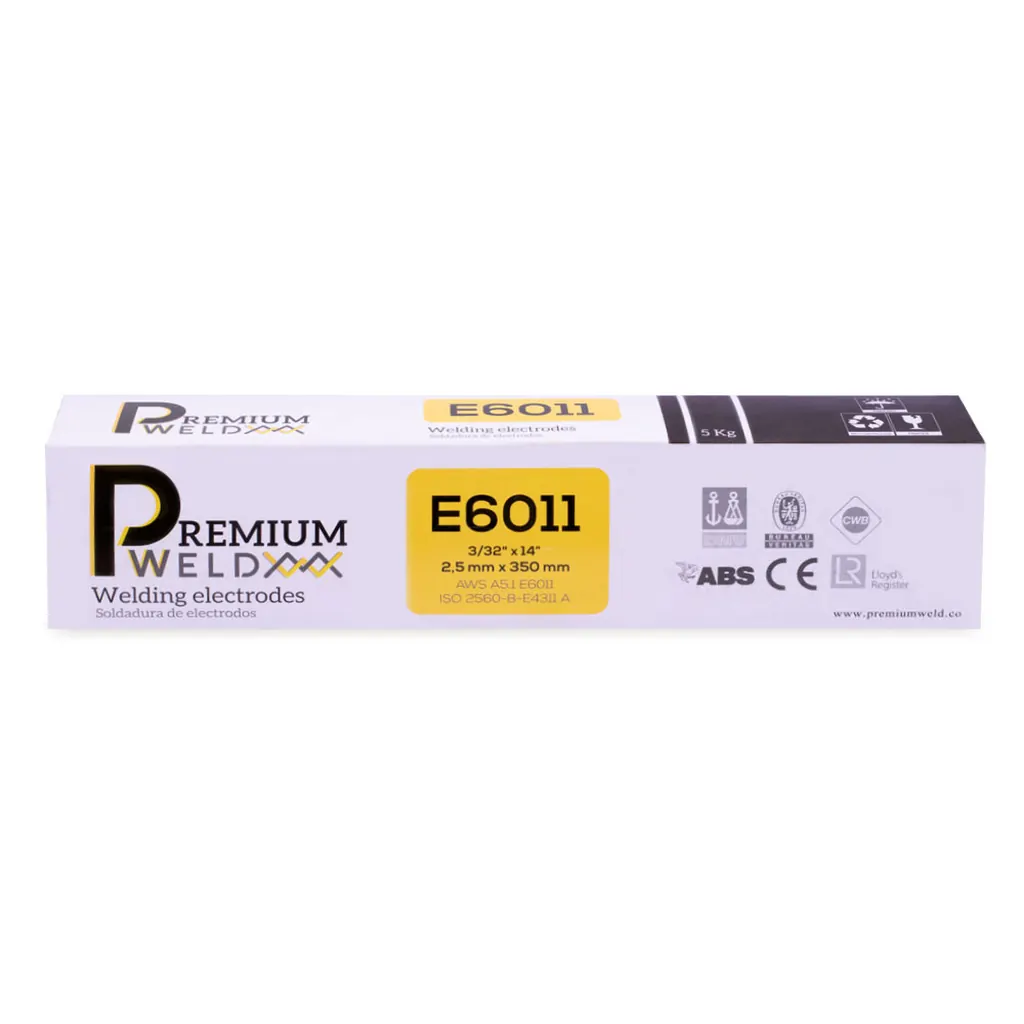 SOLDADURA DE ELECTRODO 6011 - 3/32 BLANCA PREMIUM WELD (CAJA X 5 KLS)