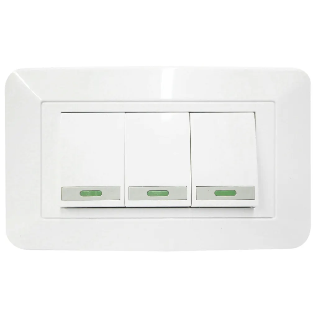 LINEA BK BLANCA INCRUSTAR SWICHE TRIPLE CONMUTABLE 110-220 (118Z-03 -3WAY) (RETIE-FL)(HT20337)