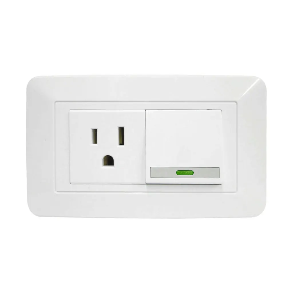 LINEA BK BLANCA INCRUSTAR TOMA SWICHE VHARBOR 110-220 (118Z-06) (HT1522)(HT20341)