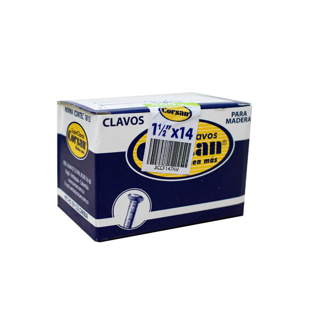 PUNTILLA COMUN CON CABEZA 1 1/2 CORSAN (400 GR)