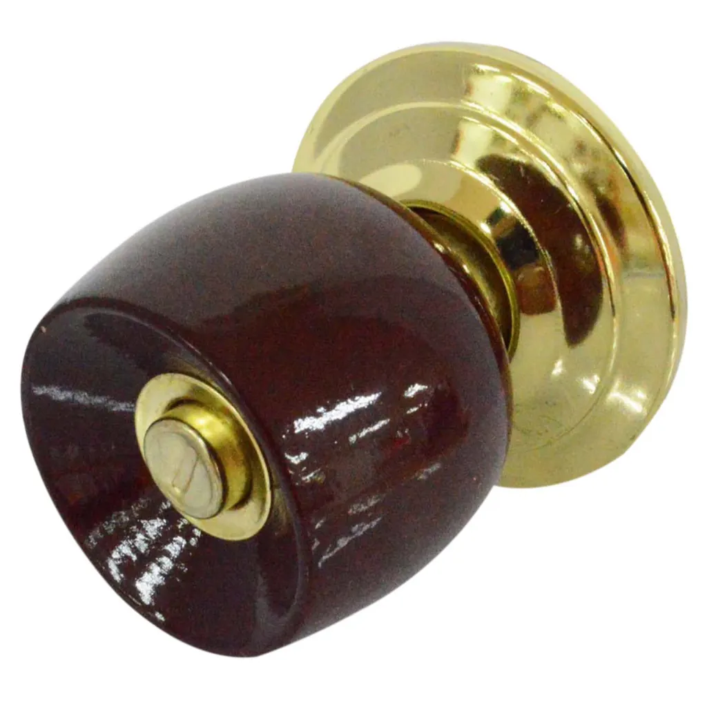 CHAPA BOLA ALCOBA P/MADERA UDUKE COLOR VINOTINTO ESCUDO DORADO (5831-HJM) (HT20177)