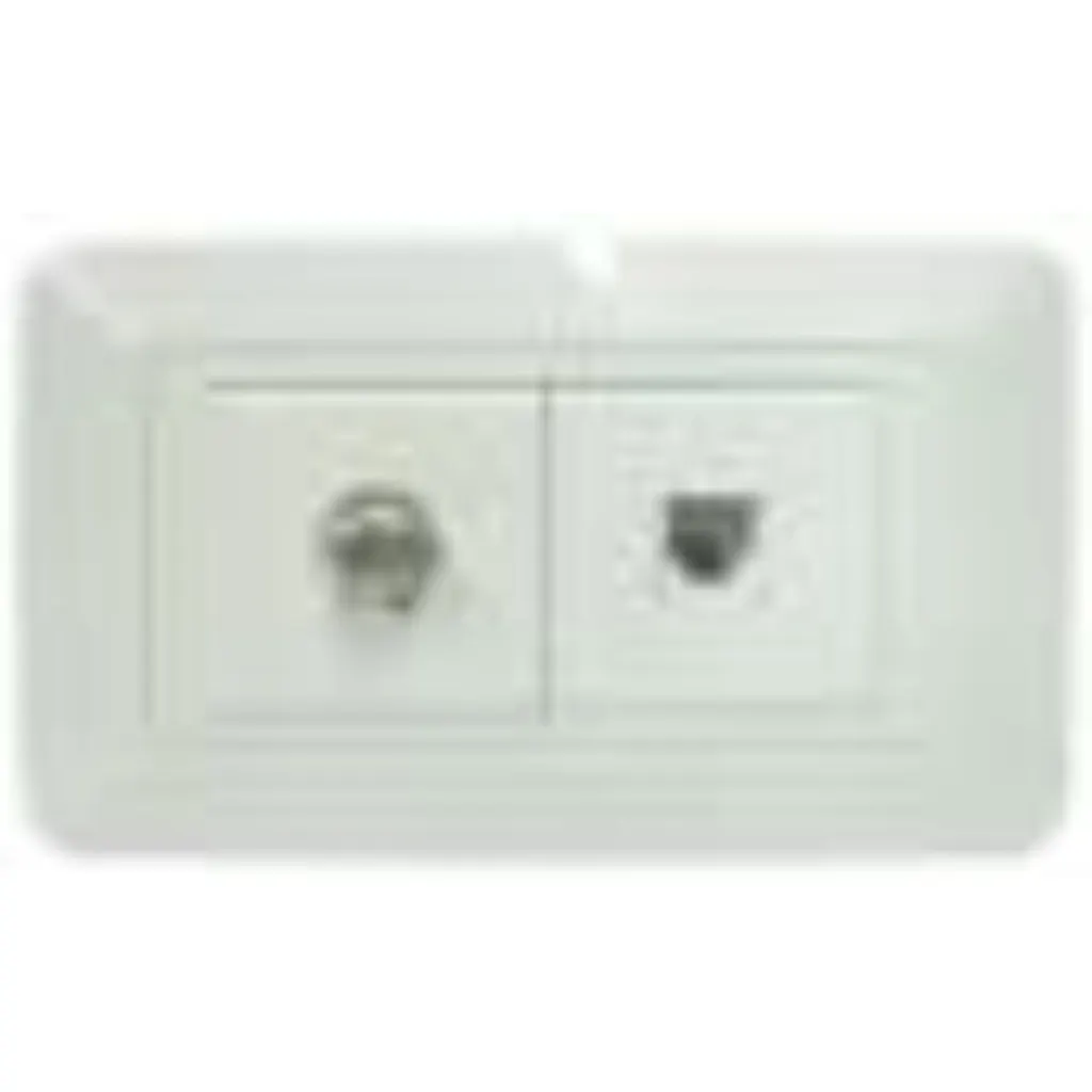 LINEA BK BLANCA INCRUSTAR TOMA TELEFONO + TV (118Z-78) (HT20343)