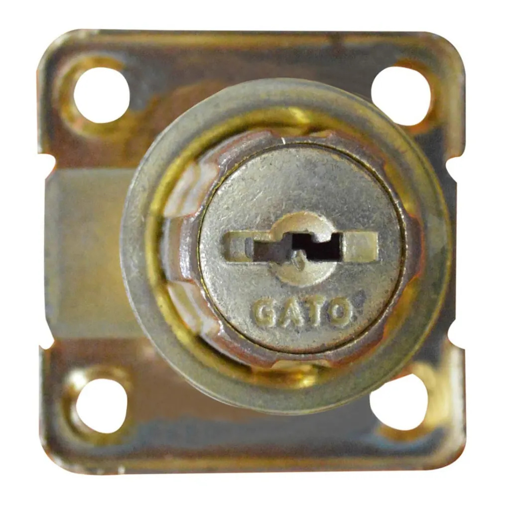 CHAPA NOCHERO GATO CUADRADA 1550 LATON BRILLANTE