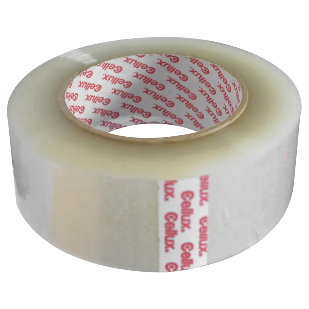 CINTA ANCHA CELLUX X 20 MTS TRANSPARENTE (CAJA X 156)