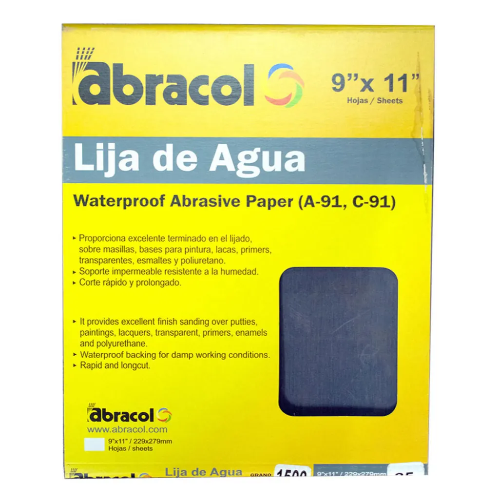 LIJA ABRACOL MICRO FINA GRANO 1500 (LIJADO EN AGUA) (RPHLC0915000)