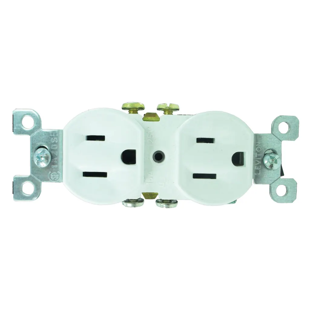 TOMA DOBLE T/L INCRUSTAR BLANCO UDUKE (U03) (HT20376)