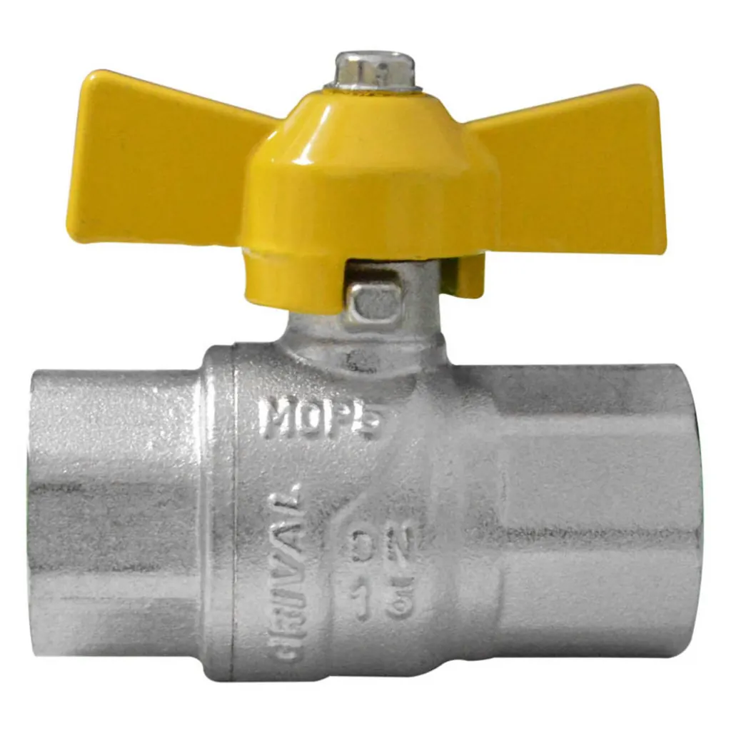 LINEA GRIVAL LLAVE GAS AMARILLA 1/2 CHAPOLA MARIPOSA (717443331) (PAQ X 6)