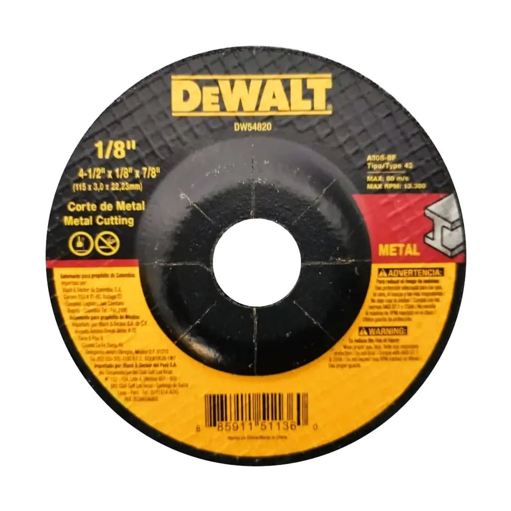 DISCO DEWALT C/M 4 1/2 X 1/8 (DW54820)