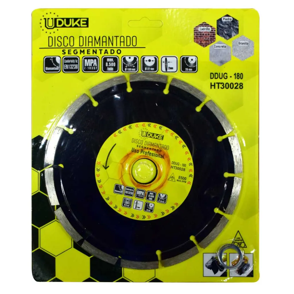 DISCO DIAMANTADO SEGMENTADO UDUKE 7 (DDUG-180) (HT30028)