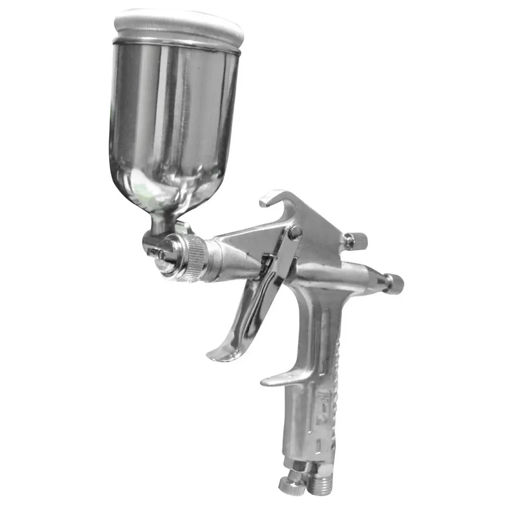 AEROGRAFO UDUKE PROFESIONAL USA VASO DE 150 CC PISTOLA F2 CROMADA (ABANICO) (HT30568)