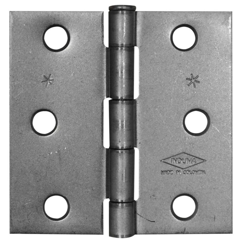 BISAGRA NUDO CABEZA PLANA HIERRO INDUMA 3X3(CAL 16) X 12 PARES - CERRAJERIA (T1304-165) (T1106-0054)