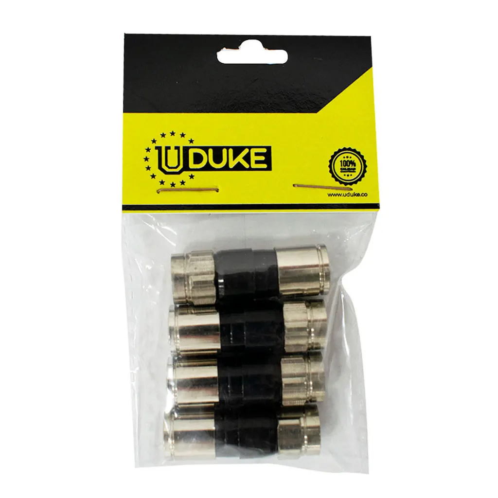TERMINAL COAXIAL NEGRA INTEMPERIE RG6 FINA PQT X 4 UDUKE