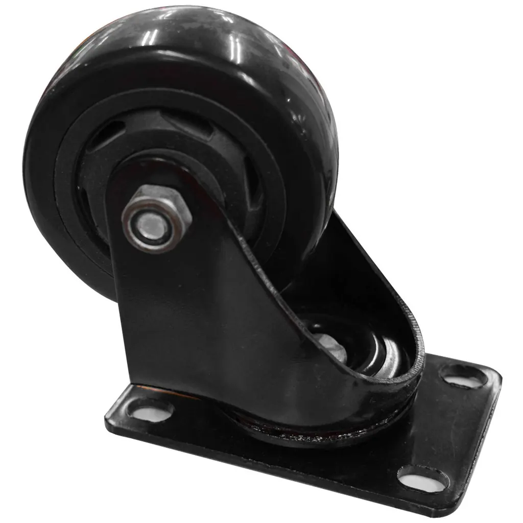 RODACHINES 3 PLANO NEGRO PESA GIRATORIO 75MM 100KG (INDIVIDUAL) (HT40084)