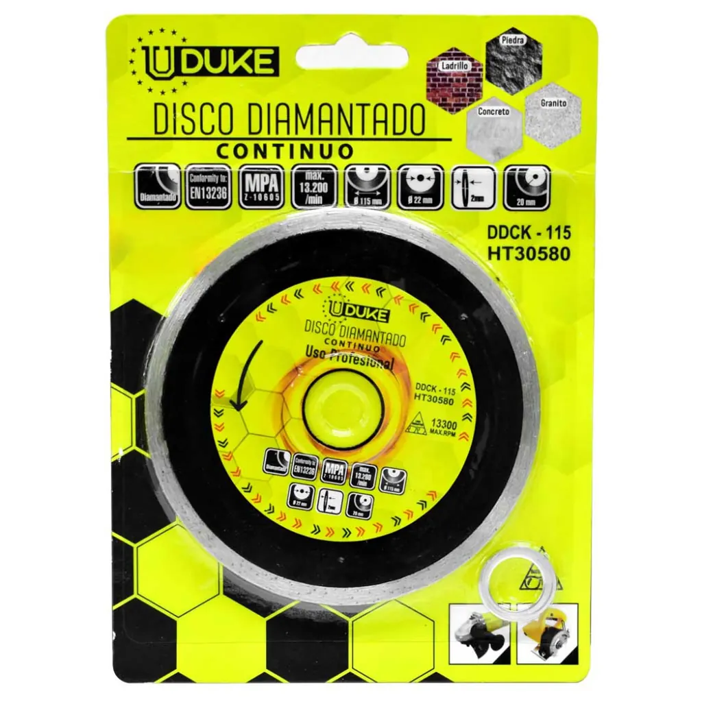 DISCO DIAMANTADO CONTINUO UDUKE 4 1/2 (HT30580)