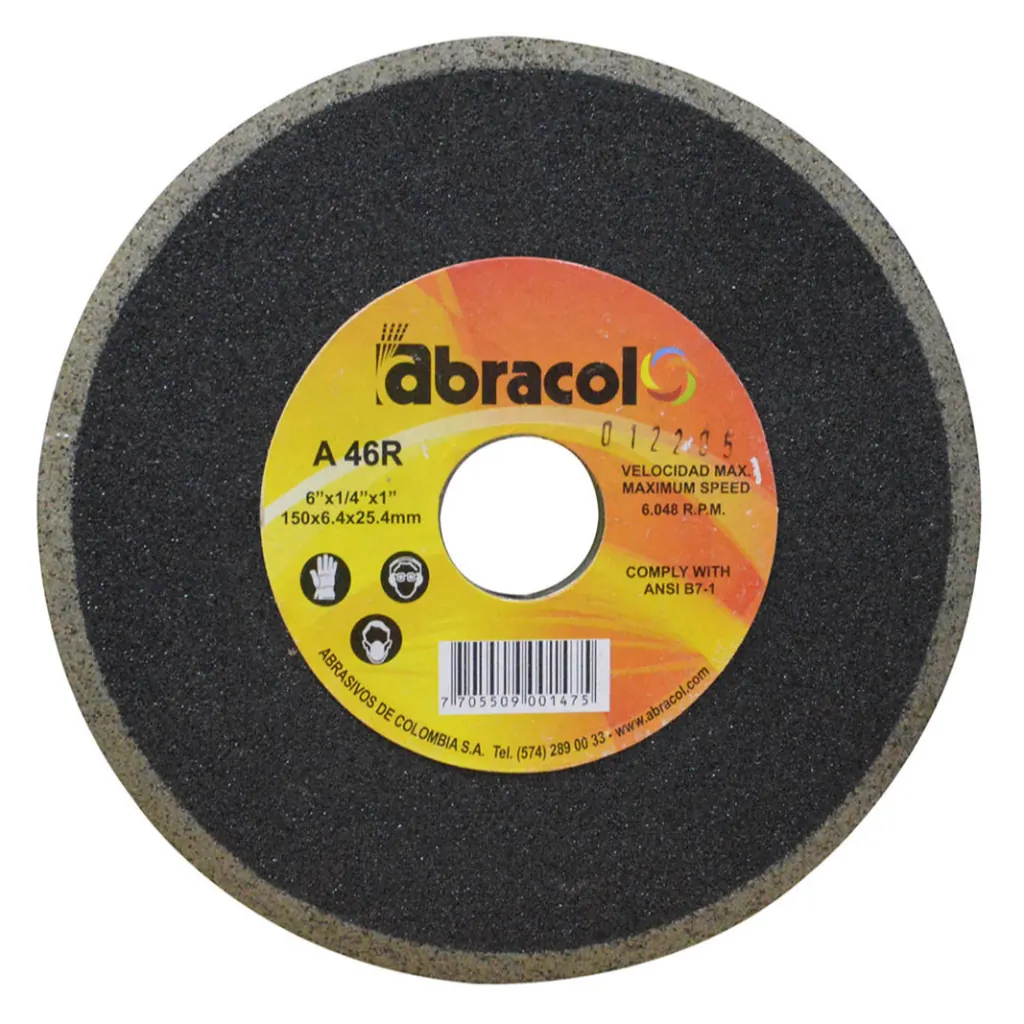 DISCO PARA AFILAR CUCHILLA DE GUADANA ABRACOL 6 (RT1 150X6X3175 A46 PG) (ABR1A0046061)