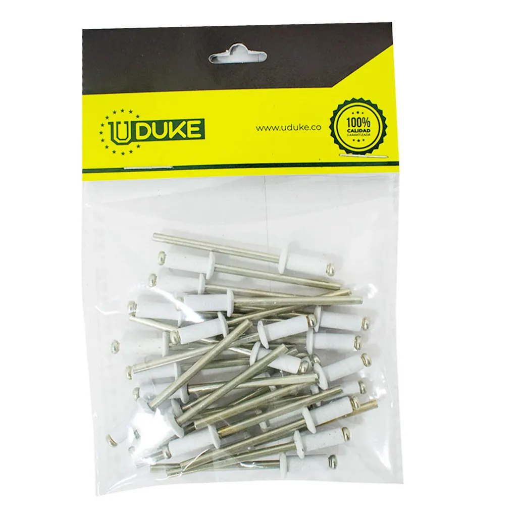 REMACHE POP 5-4 (5/32X3/8) BLANCO PQT X 25 UDUKE