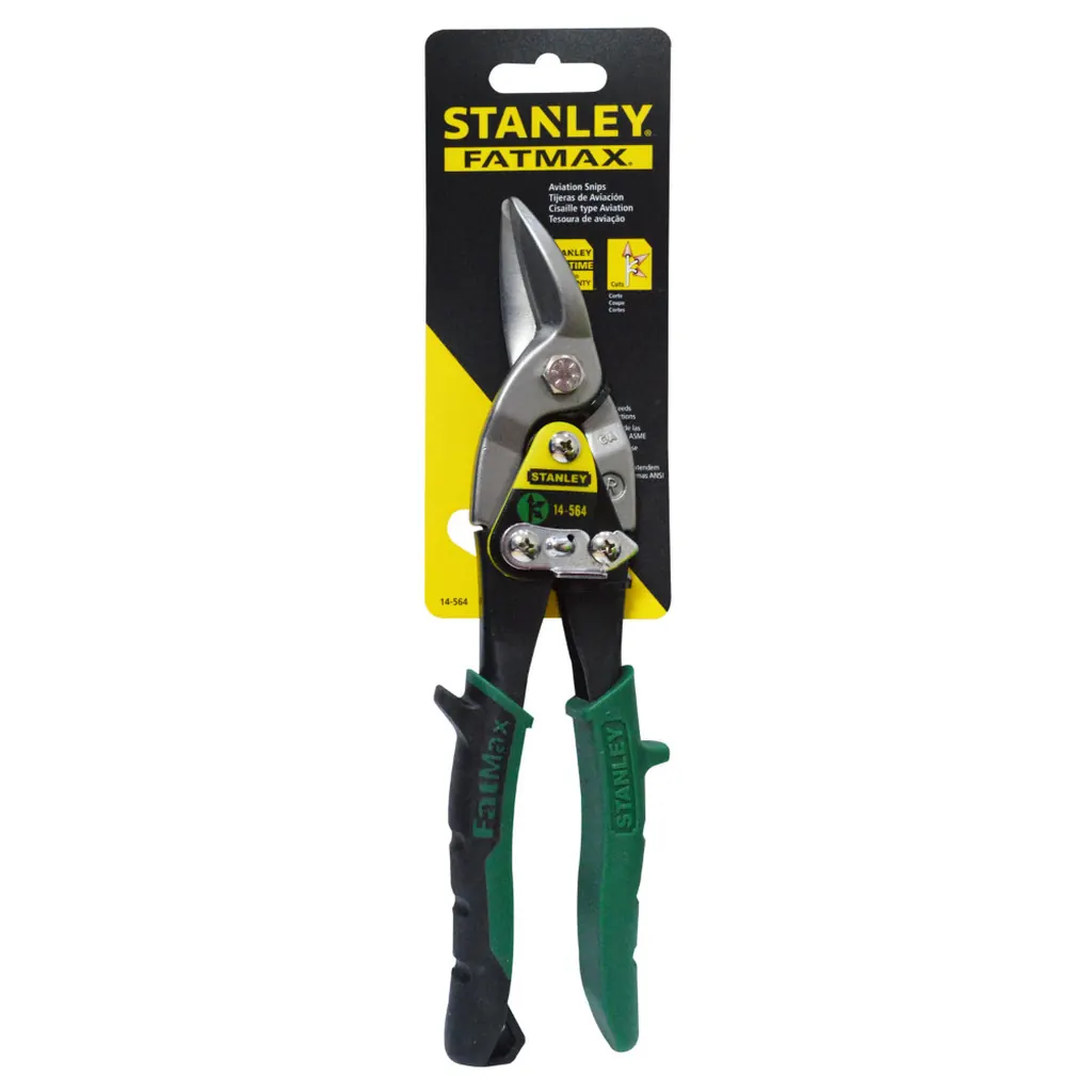 TIJERA LAMINA AVIACION DERECHA STANLEY VERDE (14-564)