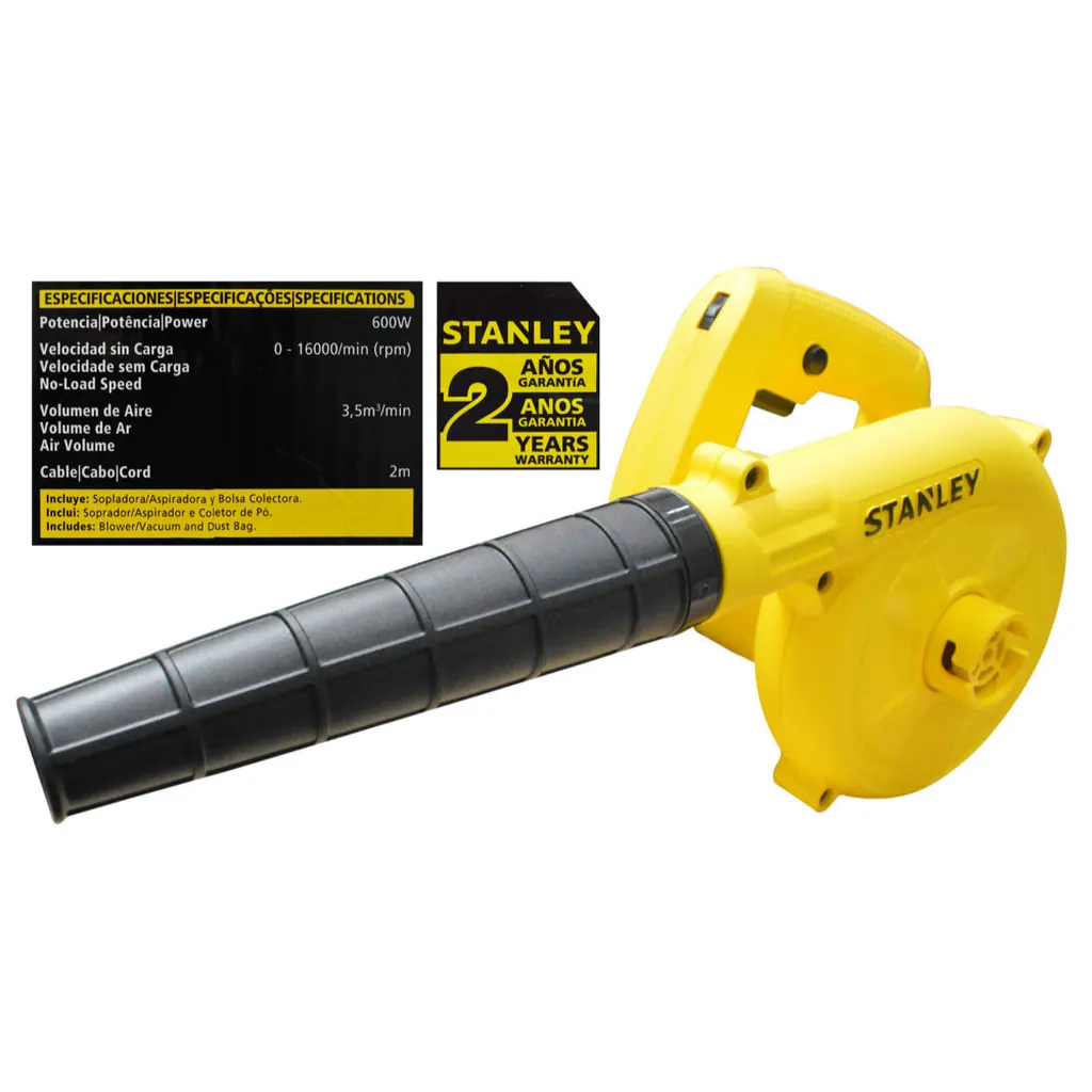 PISTOLA SOPLADORA STANLEY 600W (STPT600-B3)