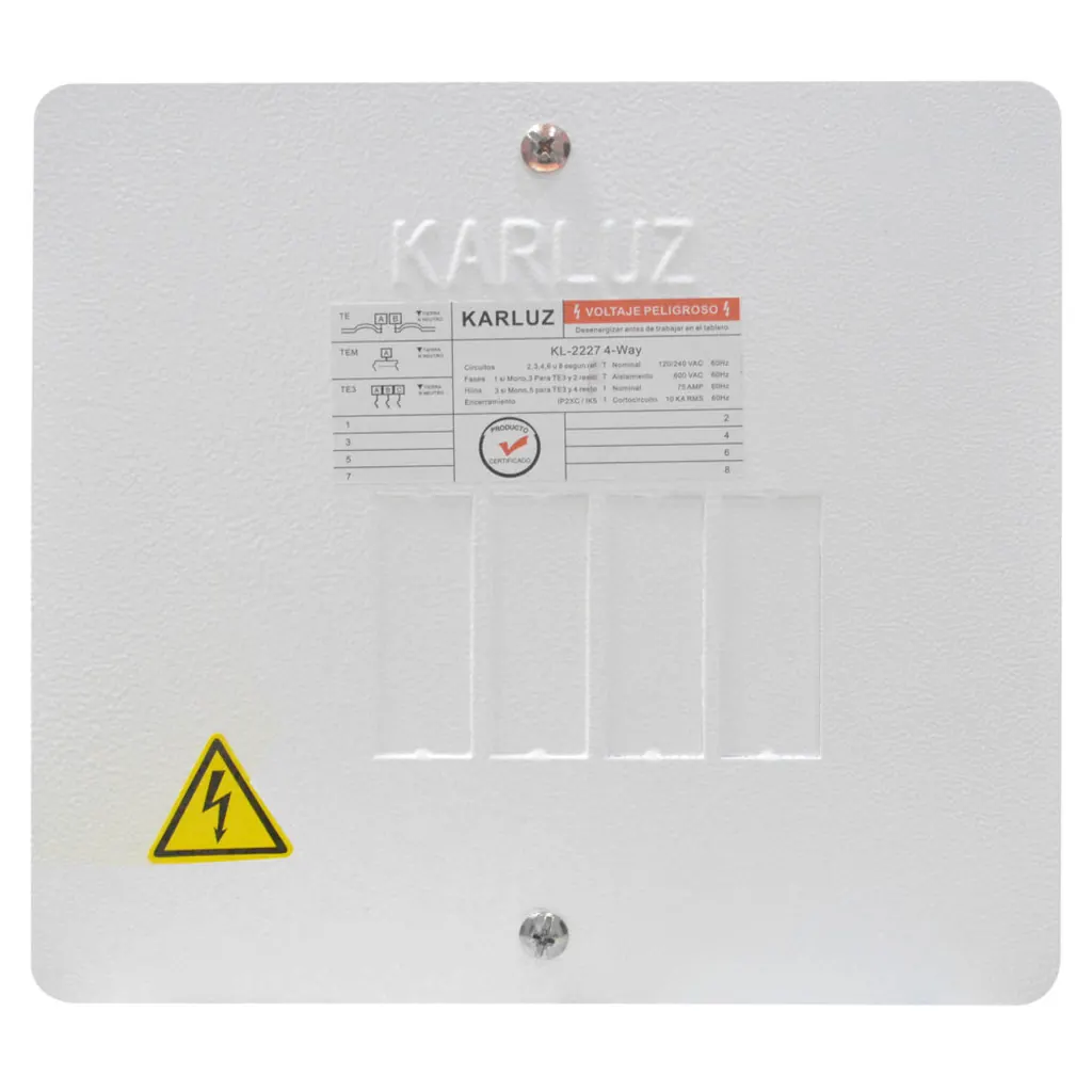 CAJA BREAKER METALICA 4 CIRCUITOS CERTIFICADA INDUMA (T7901-003)(T1205-0003)