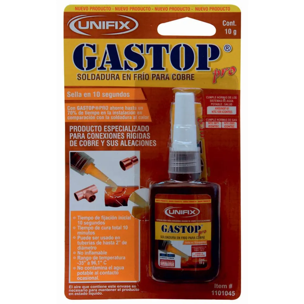 SOLDADURA EN FRIO PARA COBRE UNIFIX 10G (GASTOP-PRO) (1101045)