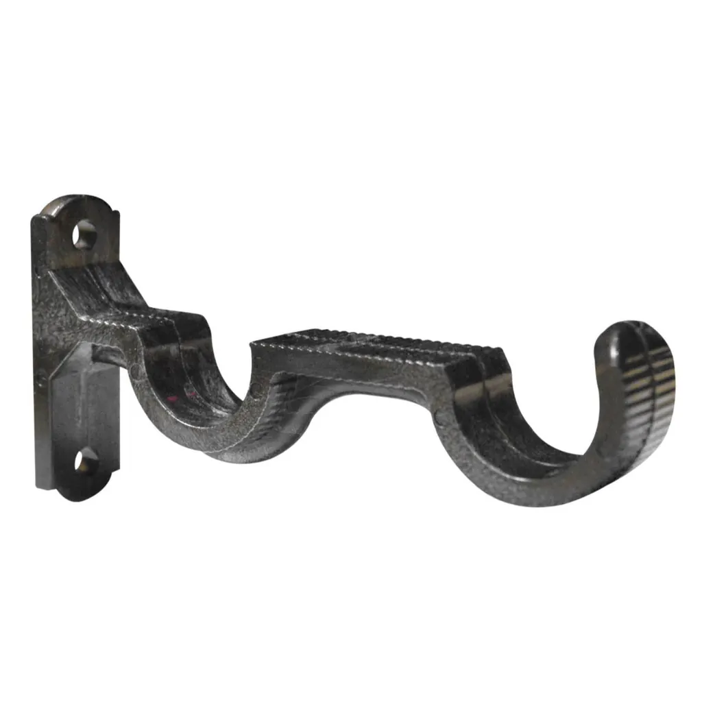 ACCESORIO CORTINERO SOPORTE MURO DOBLE CAFE DE 1 (060202)