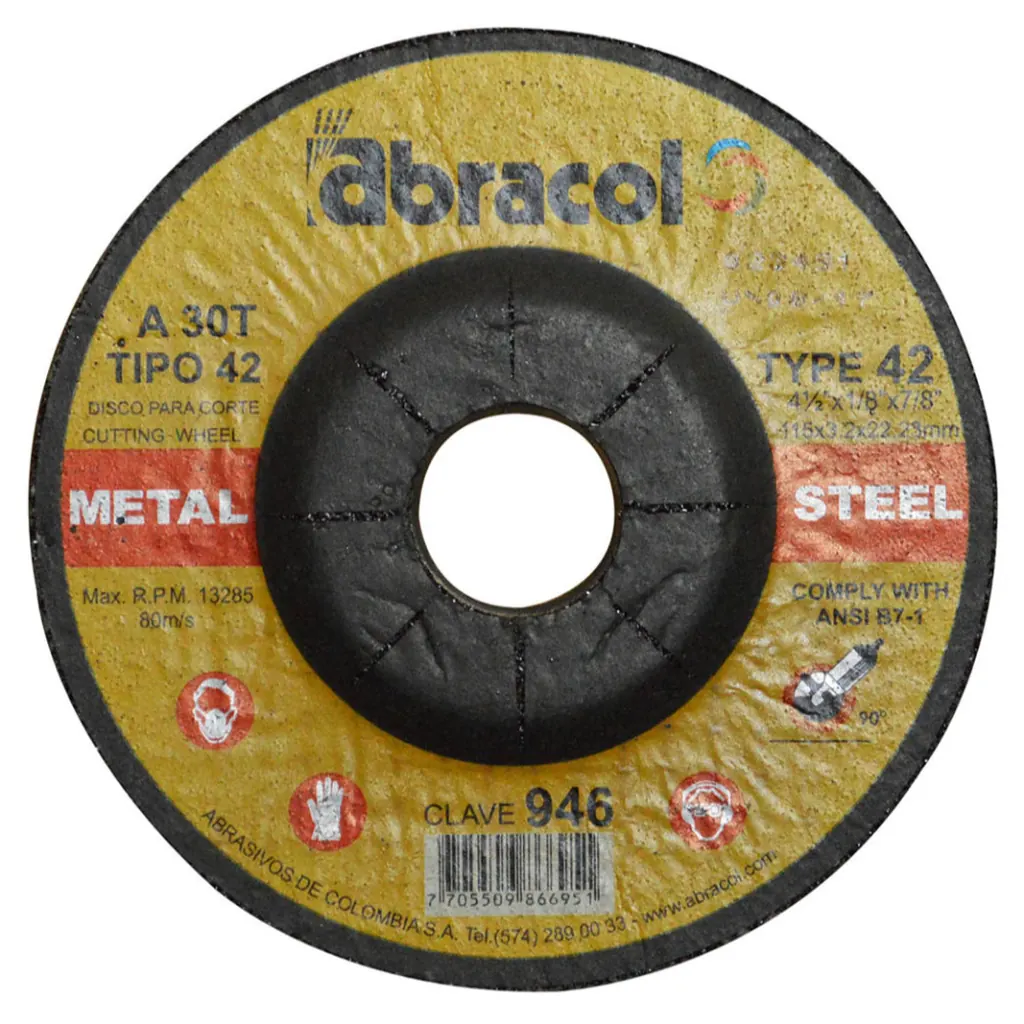 DISCO ABRACOL C/M 4 1/2 X 1/8 (DT42 115X32X3175MM) (CLAVE 946) (ABD4A0030047)