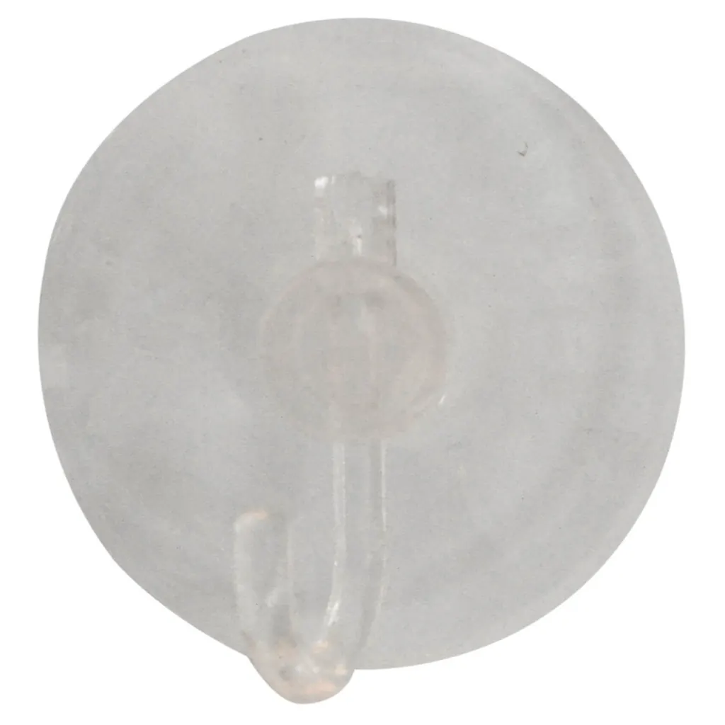 CHUPA ADHESIVA TRANSPARENTE # 6 CON GANCHO PLASTICO (TCH6GT)