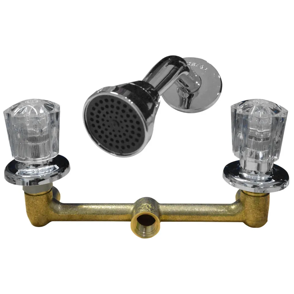 LINEA GRIVAL MEZCLADOR 8 PUL + DUCHA REGADERA POMO BRIZA (324503331) (PAQ X 4)
