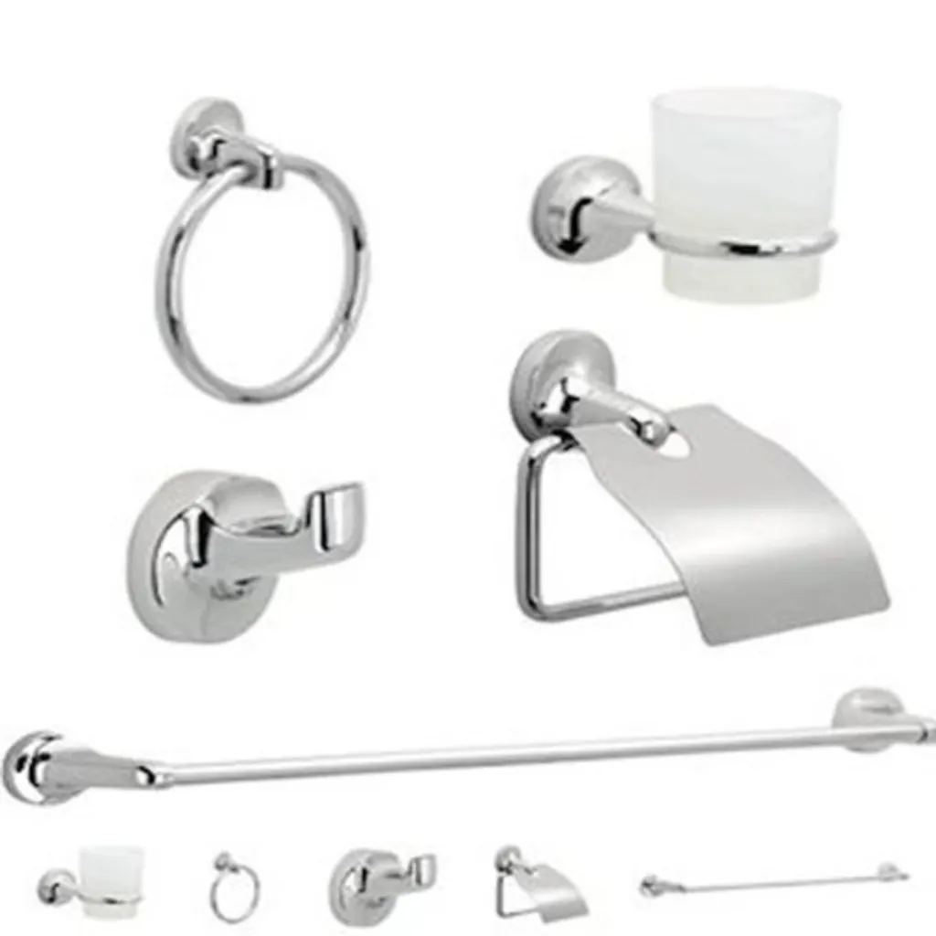 LINEA GRIVAL KIT ACCESORIOS PARA BANO X 6 PIEZAS CORONA PALERMO (PL6100001)